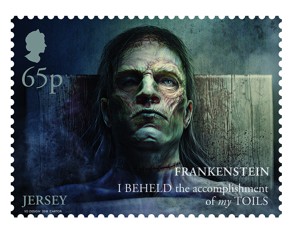 Frankenstein brought to life on Jersey stamps Jersey Post