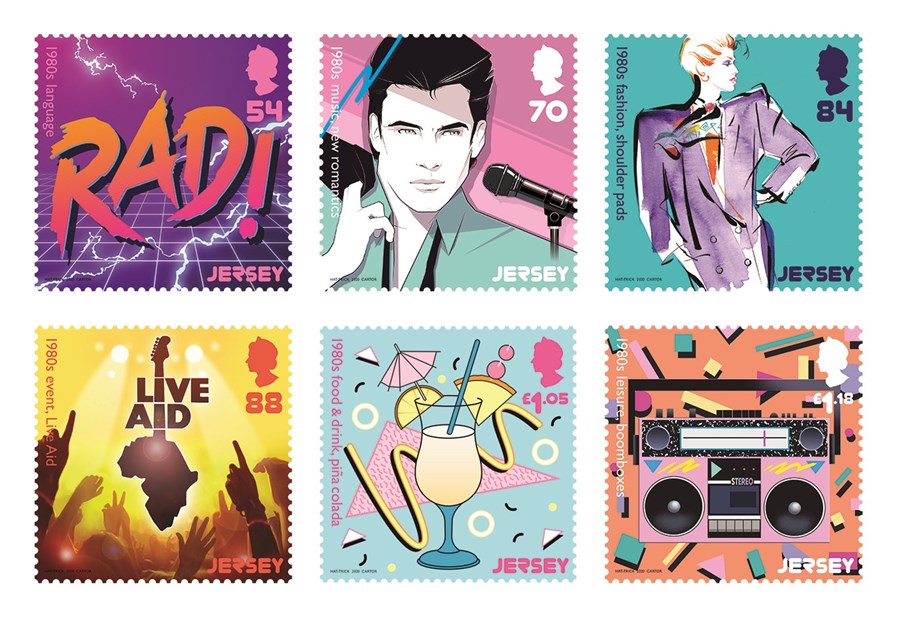 Jersey Post stamps celebrate the 1980s Jersey Post